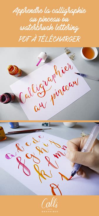 calligraphie au pinceau waterbrush lettering - calligraphique ...