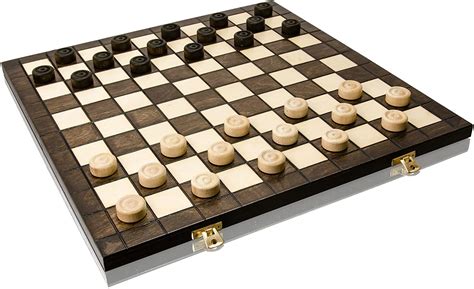 Master of Chess XXL 100 Fields CHECKERS 39cm / 16in Wooden Checkers / Draughts Game, Handcrafted ...