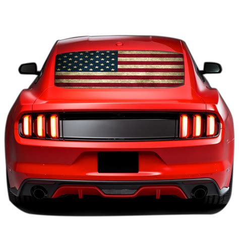 Perforated decal Ford Mustang stickers 2015 - Present