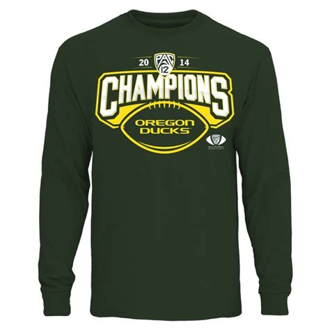 Oregon Ducks 2014 Pac-12 Football Champions Long Sleeve T-Shirt - Green - Fanatics.com