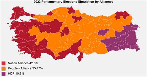 2023 Turkey Parliamentary Elections Simulation by Alliances : r/MapPorn