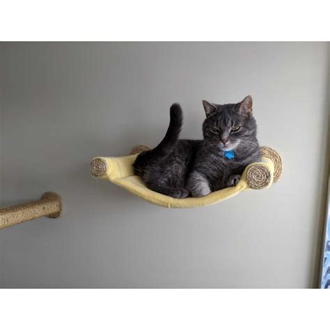 Cat Hammock - Wall Mounted Cat Bed - Yellow - CatWallShelves Superstore