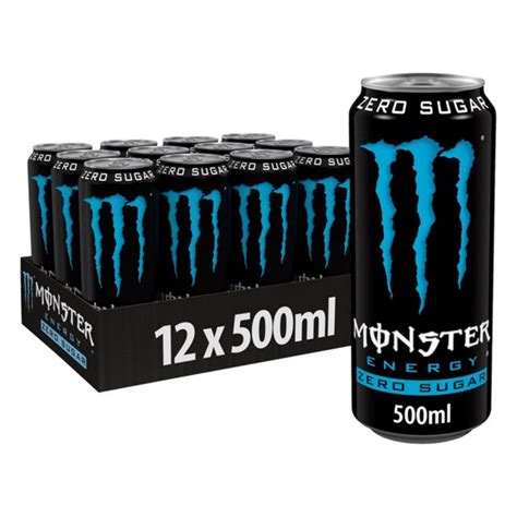 Zero Sugar Monster Energy Drink Boxes (12 x 500ml Cans) | Protein Package UK | Protein Package