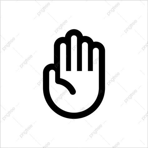 Stop Hand Vector Hd PNG Images, Stop Hand Icon Vector Art Illustration, Gesture, Business, 4d ...