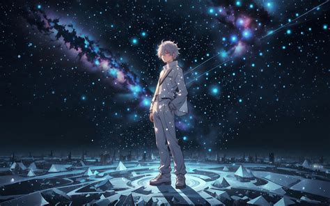 1920x1200 Resolution Sad Anime Boy HD Futuristic Space 1200P Wallpaper ...