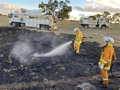 Grass fires spread across the region