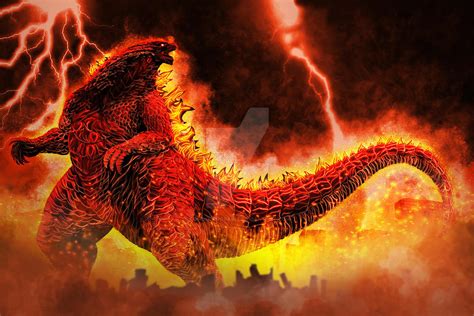 burning godzilla! by wowzilla2000 on DeviantArt