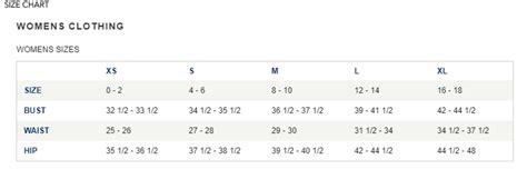 Nautica Size Chart Men