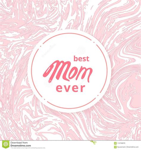 Best Mom Ever Card. Vector Illustration. Stock Vector - Illustration of ...