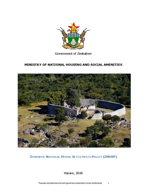 Final Zimbabwe Policy | PDF | Sustainability | Infrastructure