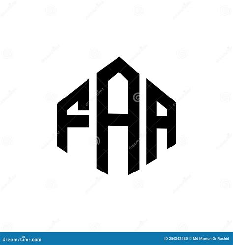 FAA Letter Logo Design with Polygon Shape. FAA Polygon and Cube Shape ...