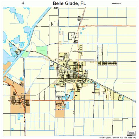 Belle Glade Florida Street Map 1205200