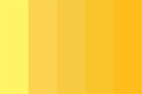 Muted to Vibrant Yellows Color Palette