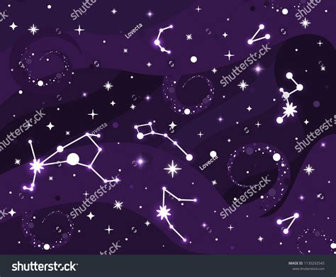 Galaxy Constellation Space Background Stars Consellations: เวกเตอร์สต็อก (ปลอดค่าลิขสิทธิ์ ...