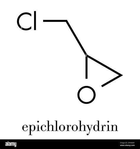 epichlorohydrin (ECH) epoxy resin building block. Skeletal formula ...