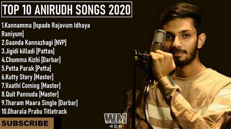 Top 10 Songs of Anirudh || 2020 || Tamil jukebox || Latest best songs of Anirudh - YouTube