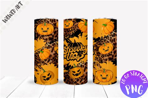 Halloween 20 Oz Skinny Tumbler Wrap Graphic by Wowed Art · Creative Fabrica