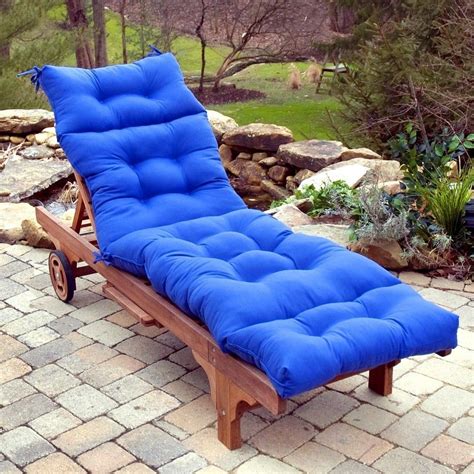 Lounge Chair Cushion Outdoor Seat Padding Tufted Mattress Pool Patio ...