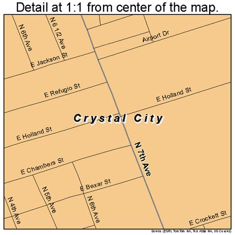 Crystal City Texas Street Map 4818020