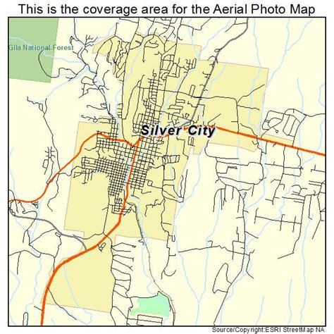 Aerial Photography Map of Silver City, NM New Mexico