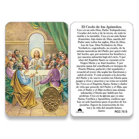 Holy Card of El Credo de Los Apostoles - Spanish - F.C. Ziegler Company