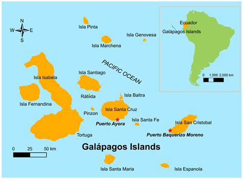 Galapagos Islands On World Map - Map