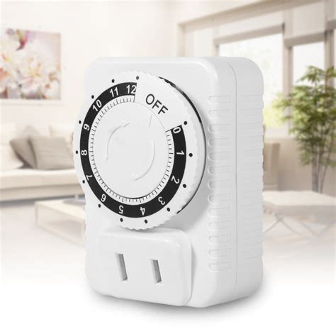 EECOO Electric Timer Socket,1Pc 12 Hour Electrical Mechanical Time Wall ...