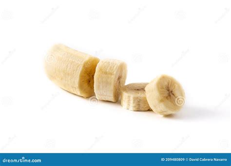 Banana Slices Peeled Isolated Stock Image - Image of slices, ripe ...