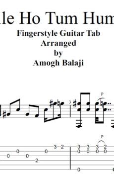 Mile Ho Tum Humko Fingerstyle Guitar Tab - Amogh Official