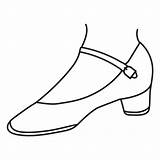 Tap Shoes Coloring Page sketch template