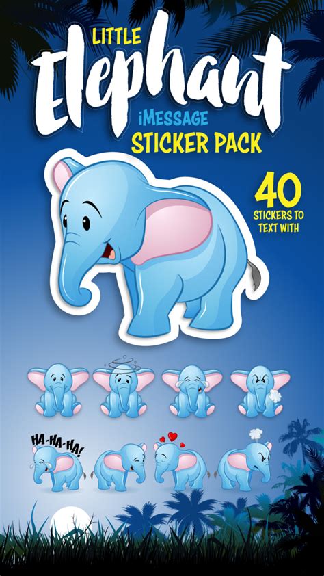 Stomp the Elephant iMessage Sticker Pack – AJ Design