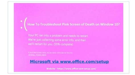 How To Troubleshoot Pink Screen of Death on Window 10? Office.com/setup ...