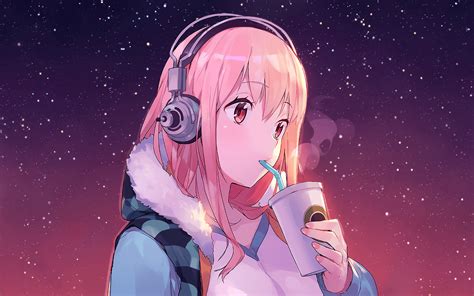 Anime Girl with Headphones Wallpapers on WallpaperDog