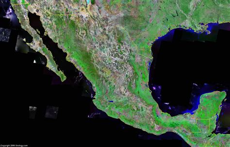 Mexico Map and Satellite Image