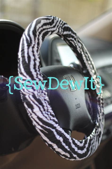 Steering Wheel Cover Zebra Print Black White Stripes Cute Car - Etsy