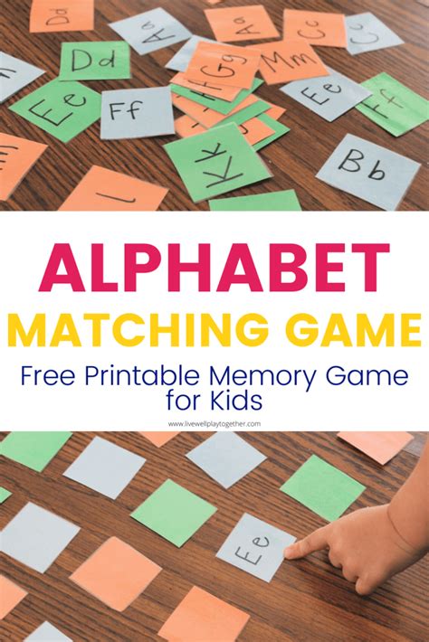 Alphabet Game for Preschoolers: ABC Memory Match-Up - Live Well Play Together