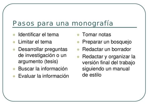 Pasos Para Una Buena MonografíA