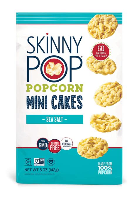 Buy SkinnyPop Sea Salt Mini Popcorn Cakes, 5oz Grocery Sized Bag ...