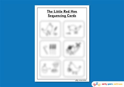 Little Red Hen Sequencing Cards - Early Years Staffroom