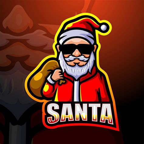 Santa Claus mascot esport logo design 5910263 Vector Art at Vecteezy