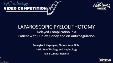 Laparoscopic Pyelolithotomy - YouTube