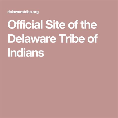 Official Site of the Delaware Tribe of Indians | Delaware indians, Delaware, Tribe