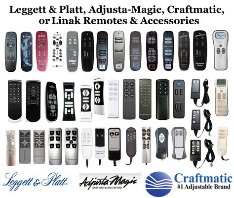 Leggett and Platt, Adjusta-Magic, and Craftmatic Remotes, Headboard ...