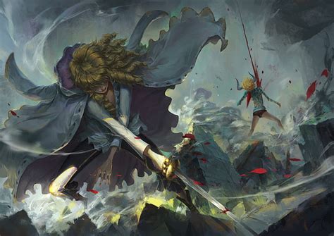 5760x1080px | free download | HD wallpaper: One Piece Cavendish, fantasy art, sword, anime, leaf ...