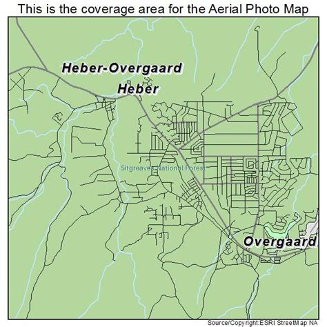 Aerial Photography Map of Heber Overgaard, AZ Arizona