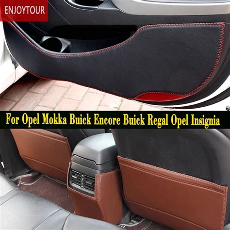 Car pads front rear door Seat Anti kick mat Accessories For Vauxhall Opel Mokka Buick Encore ...