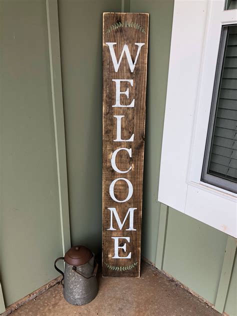 LARGE Welcome sign welcome front porch sign rustic welcome