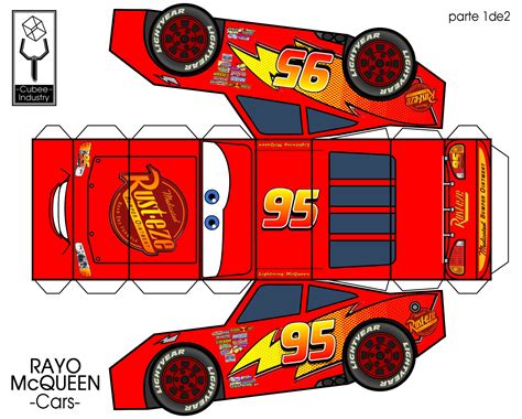 Lightning Mcqueen Papercraft Disney Cars Lightning Mcqueen Wall ...