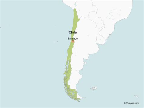 Map of Chile with Neighbouring Countries | Free Vector Maps