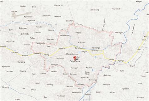 Surakarta Map and Surakarta Satellite Image